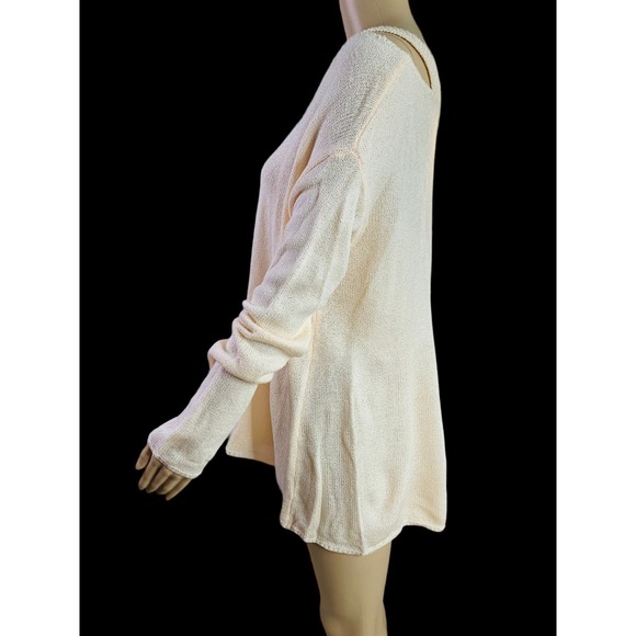 Cold Shoulder Sweater by BECOOL contemporary Creamsicle Color Long Sleeve Size M - Picture 6 of 10
